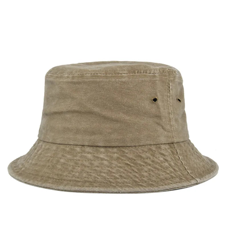 Fischerhut Herren | Bucket Hat | Baumwolle | Washed Optik-Khaki-Chaps Herrenmode