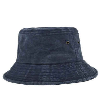 Fischerhut Herren | Bucket Hat | Baumwolle | Washed Optik-Marineblau-Chaps Herrenmode