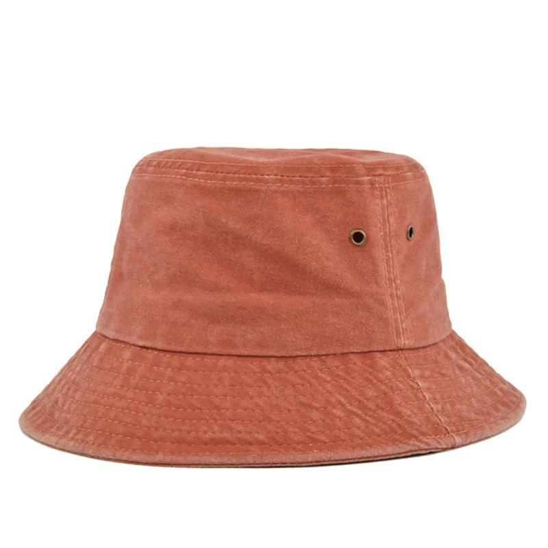 Fischerhut Herren | Bucket Hat | Baumwolle | Washed Optik-Orange-Chaps Herrenmode