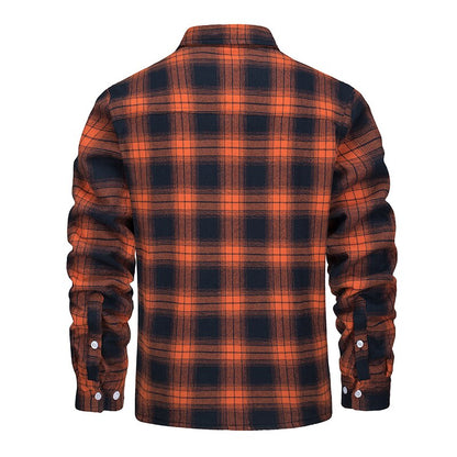 Flanellhemd - Fleece gefüttert - Überhemd - Kariertes Hemd - Herrenbekleidung-Chaps Herrenmode