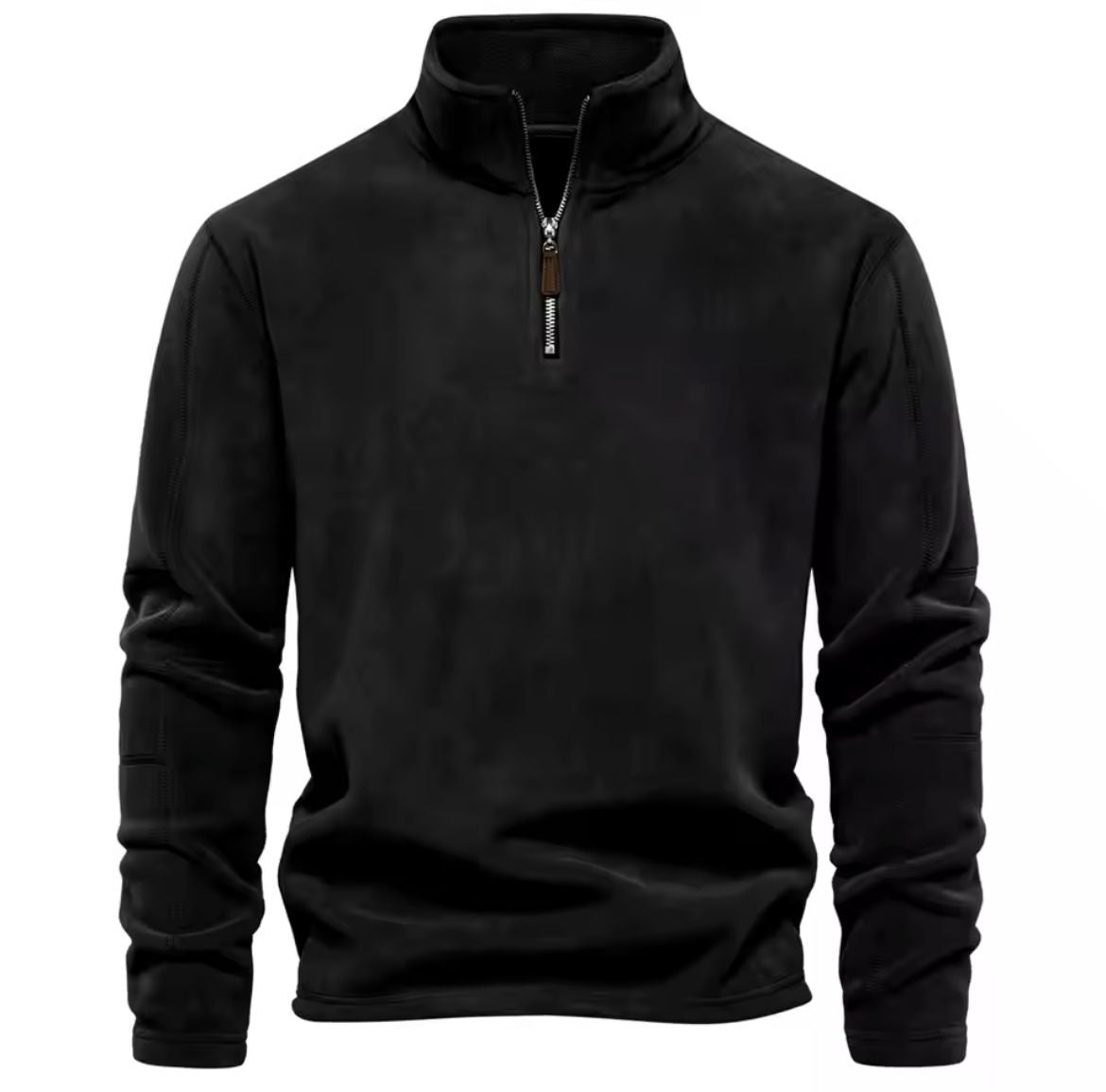 Fleece-Pullover | Half-Zip | Warm | Quarter-Zip-Fleece | Herren-Fleece-Schwarz-S-Chaps Herrenmode