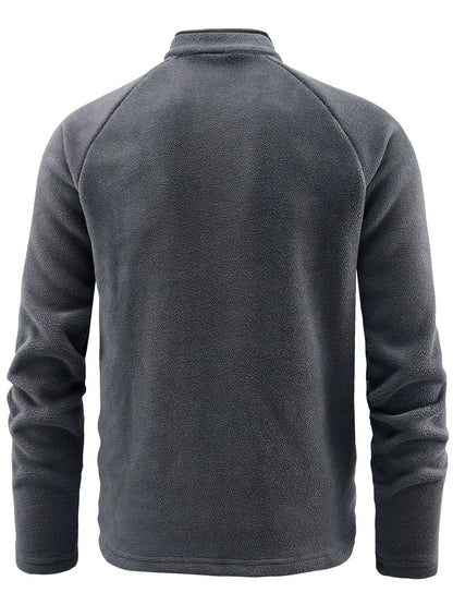 Fleece-Pullover - Warmes Fleece-Sweatshirt mit Viertelreißverschluss für Männer-Chaps Herrenmode