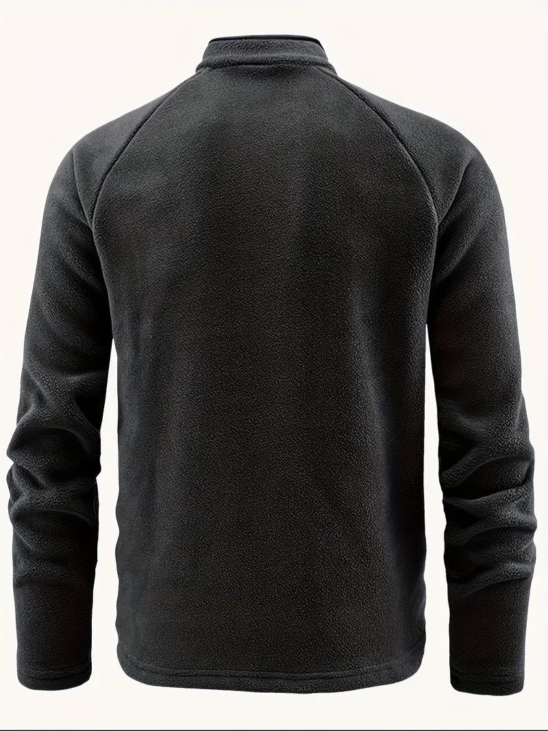 Fleece-Pullover - Warmes Fleece-Sweatshirt mit Viertelreißverschluss für Männer-Chaps Herrenmode