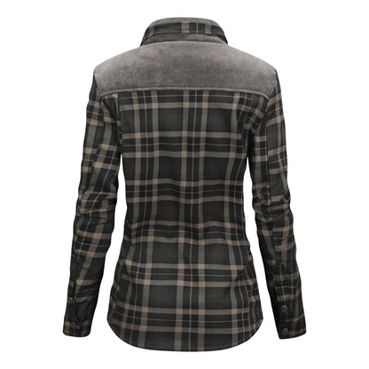 Fleece gefütterte Jacke | Kariert | Button-Up | Karierte Jacke | Herren Überhemd-Chaps Herrenmode