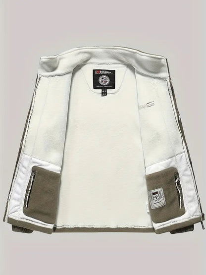 Fleecejacke | Outdoor | Winddicht | Fleece mit durchgehendem Reißverschluss | Winterjacken für Herren-Chaps Herrenmode