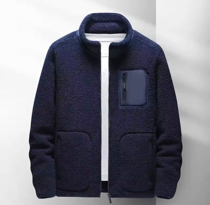 Fleecejacke – Warme Teddy-Fleecejacke mit Reißverschluss und Taschen für Männer-Chaps Herrenmode