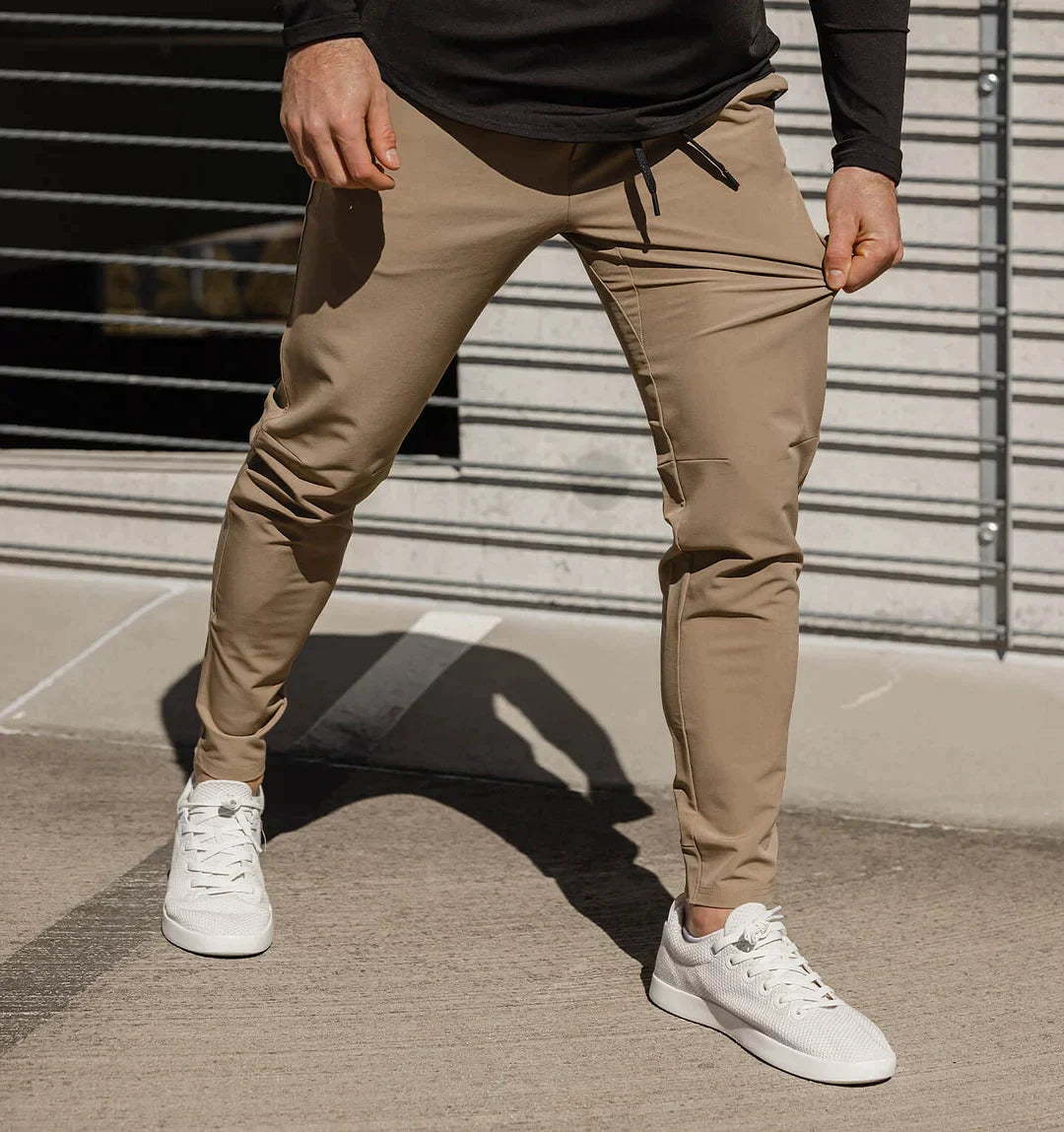 Freizeithosen | Kordelzug | Stretch | Slim Fit Jogger | Herrenhosen-Chaps Herrenmode
