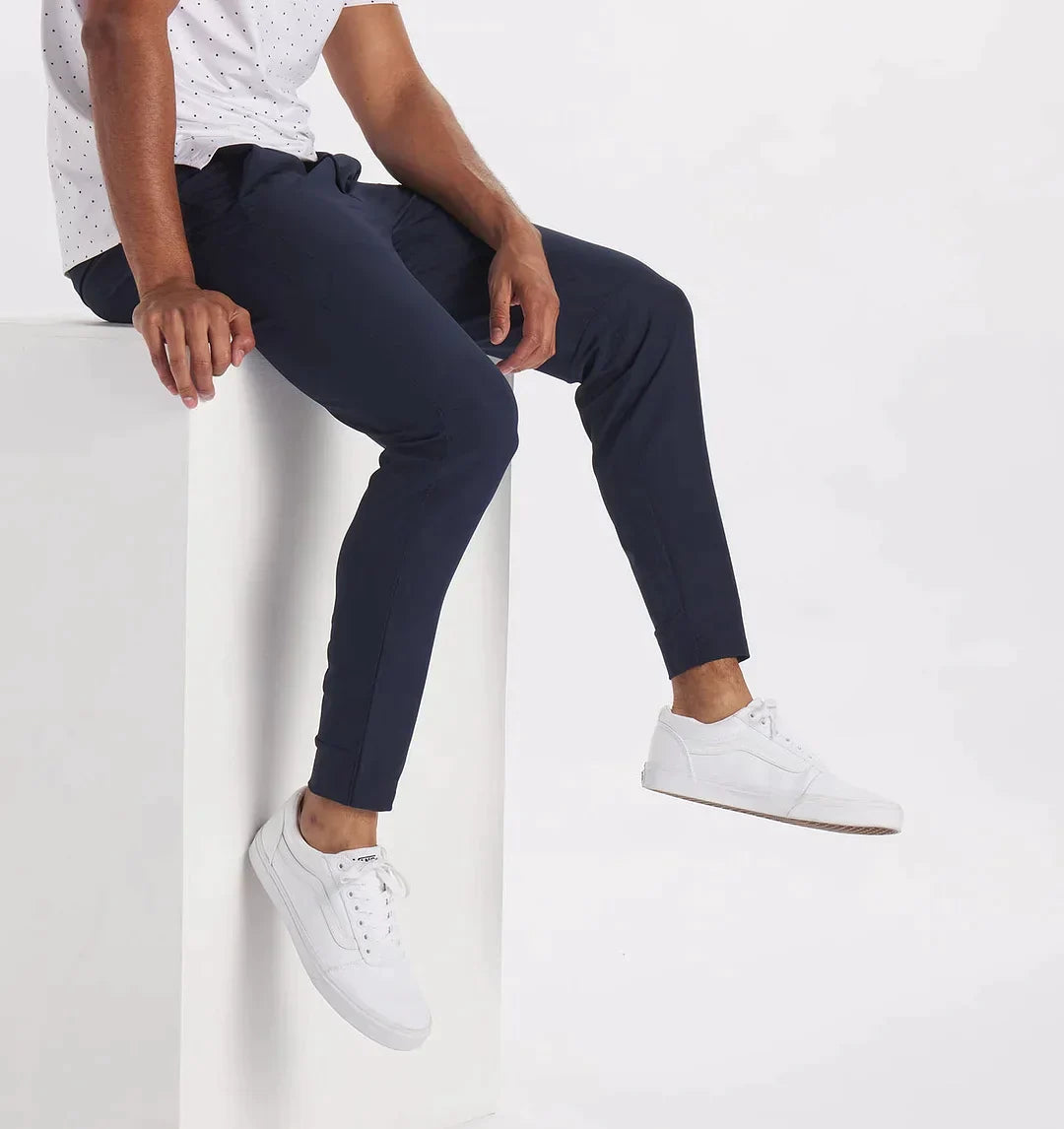 Freizeithosen | Kordelzug | Stretch | Slim Fit Jogger | Herrenhosen-Chaps Herrenmode