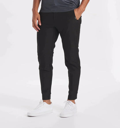 Freizeithosen | Kordelzug | Stretch | Slim Fit Jogger | Herrenhosen-Mattschwarz-XS-Chaps Herrenmode