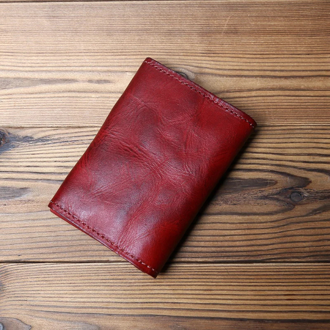 Geldbörse Herren | Vollleder | Dreifach Faltung | Druckknopf-Chaps Herrenmode