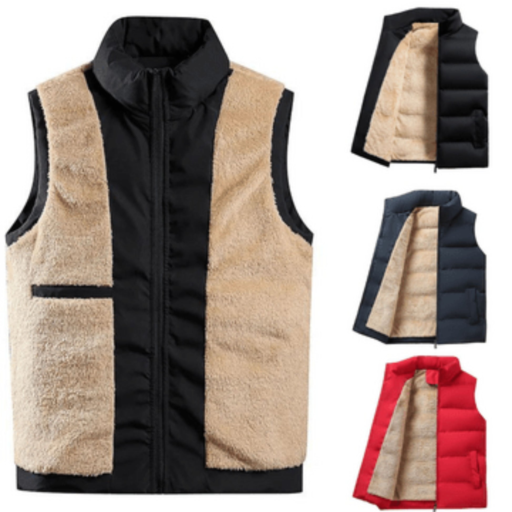 Gepolstertes Gilet - Herren Fleece gefütterte Pufferweste Bodywarmer-Chaps Herrenmode