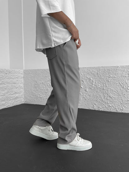 Gerippte Hose – locker sitzende Stretch-Baggy-Hose für Herren mit Kordelzug-Chaps Herrenmode