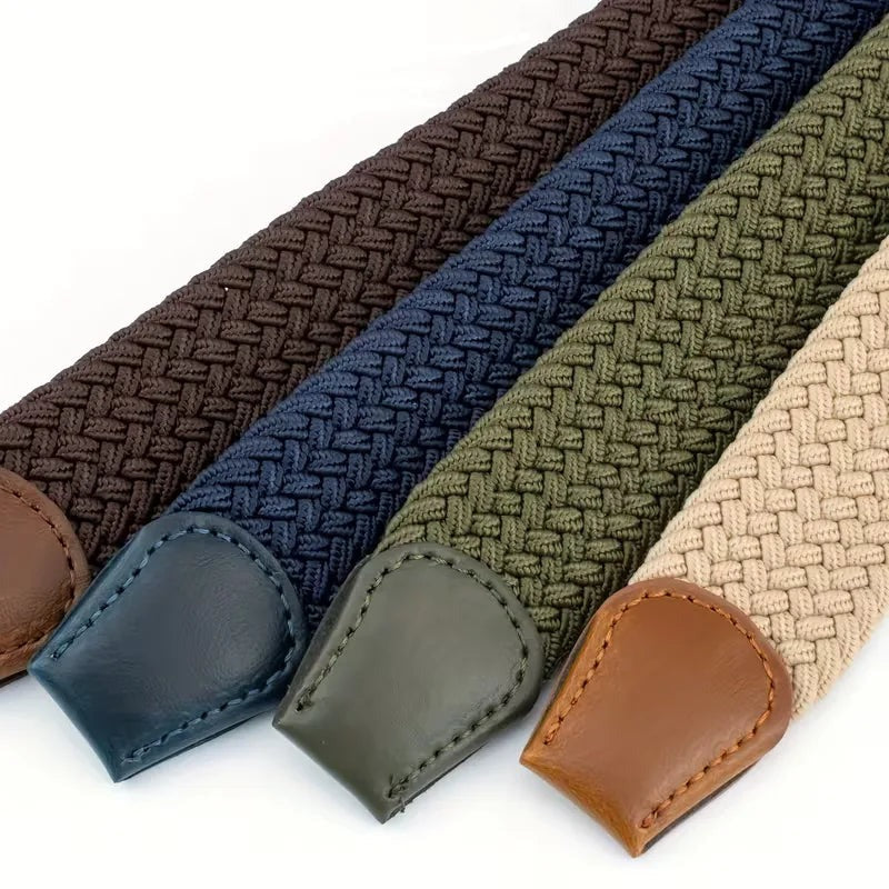 Gürtel Herren Geflochten | Stretch Stoffgürtel | Dornschließe | 112 cm-Chaps Herrenmode