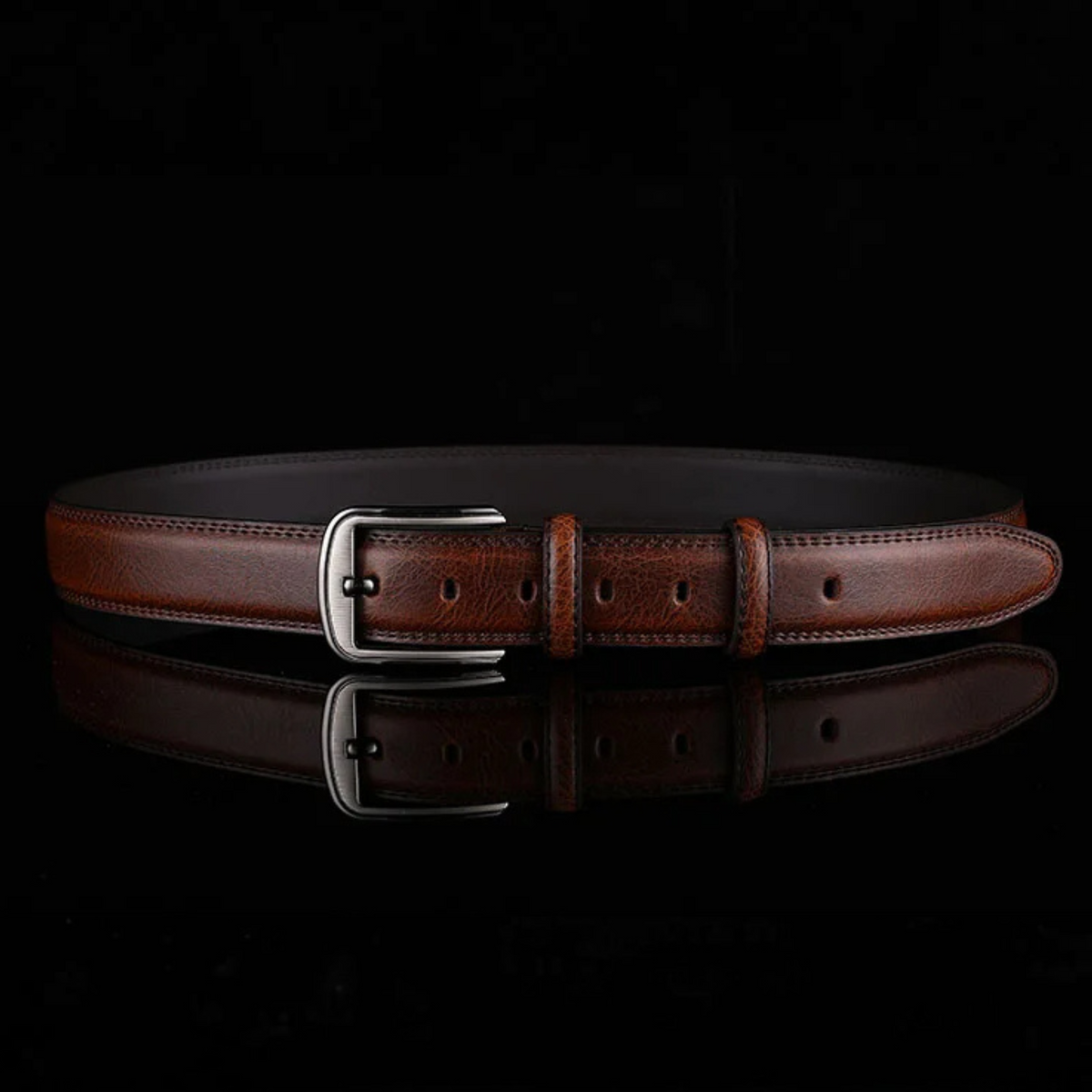 Gürtel Herren | Ledergürtel | Vollleder | Gebürstete Schnalle-Chaps Herrenmode