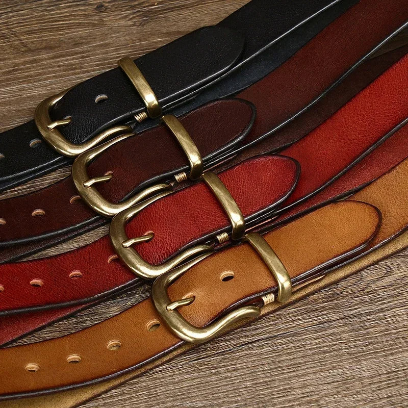 Gürtel Herren | Vollleder | Antike Messingschnalle | Handgefertigt-Chaps Herrenmode