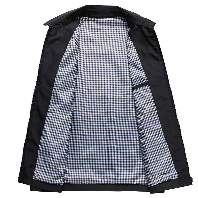 Harrington-Jacke – wasserdichte, winddichte Herbstjacke für Herren mit Reißverschluss-Chaps Herrenmode