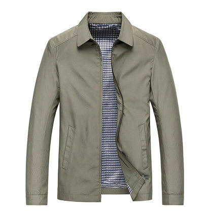 Harrington-Jacke – wasserdichte, winddichte Herbstjacke für Herren mit Reißverschluss-Khaki-S-Chaps Herrenmode