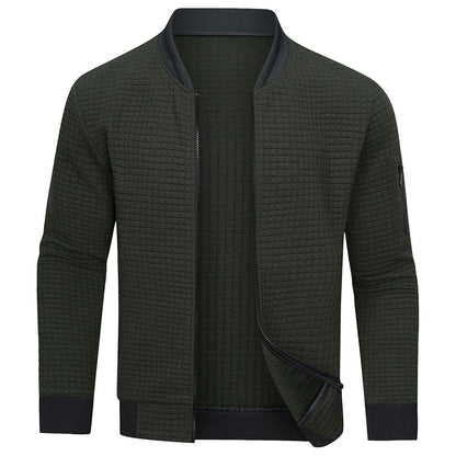 Herren-Cardigan | Langarm | Freizeitkleidung | Reißverschluss-Cardigan | Herrenbekleidung-Grün-XS-Chaps Herrenmode