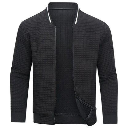 Herren-Cardigan | Langarm | Freizeitkleidung | Reißverschluss-Cardigan | Herrenbekleidung-Schwarz-XS-Chaps Herrenmode