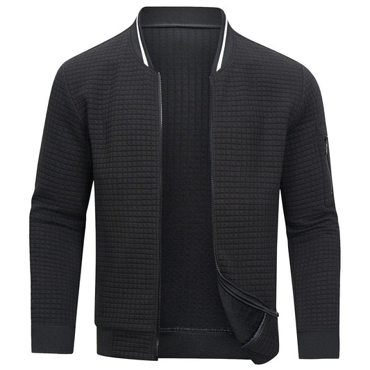 Herren-Cardigan | Langarm | Freizeitkleidung | Reißverschluss-Cardigan | Herrenbekleidung-Schwarz-XS-Chaps Herrenmode