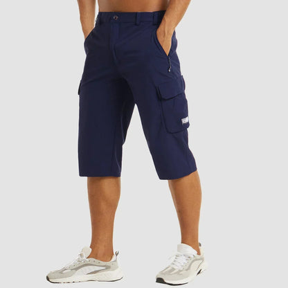 Herren Cargo-Hosen | Casual | Taschen | Cargo-Shorts | Herrenhosen-Dunkelblau-M-Chaps Herrenmode
