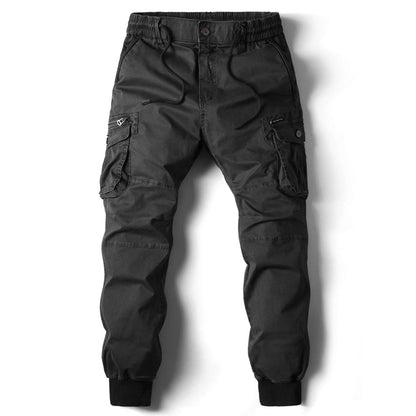 Herren-Cargohosen | Kordelzug | Taschen | Cargohosen | Herrenhosen-Mitternachtsschwarz-29-Chaps Herrenmode