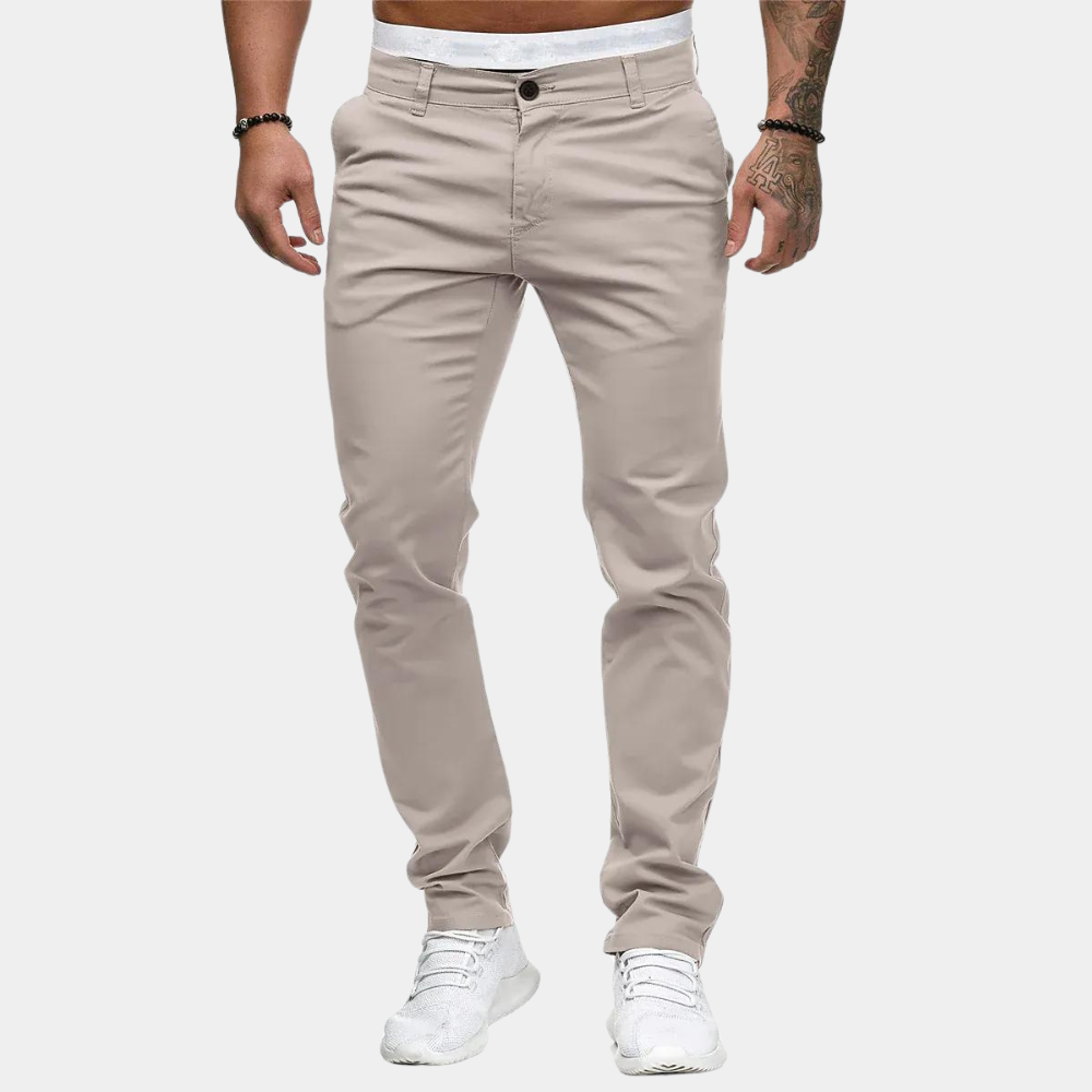 Herren-Chinos – Skinny – Stretch – Chino-Hosen – Herrenhosen-Khaki-S-Chaps Herrenmode