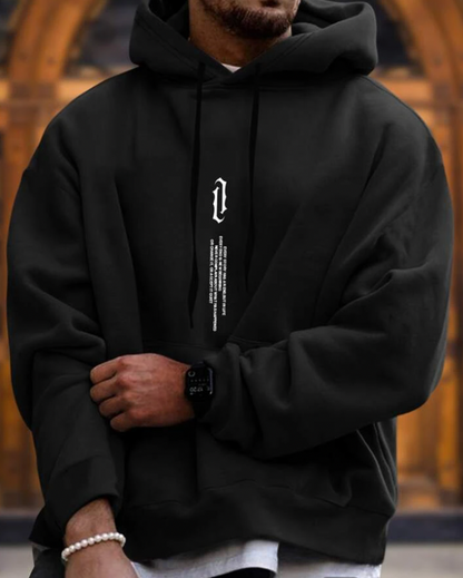 Herren Hoodie - Gemütlich - Lose Passform - Pullover Hoodie - Herrenbekleidung-Schwarz-XS-Chaps Herrenmode