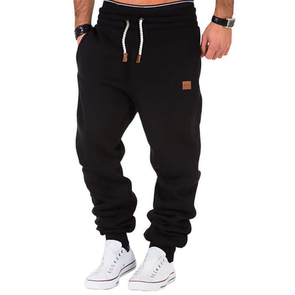 Herren Jogger - Drawstring - Baggy - Lounge Hose - Jogginghose-Schwarz-S-Chaps Herrenmode