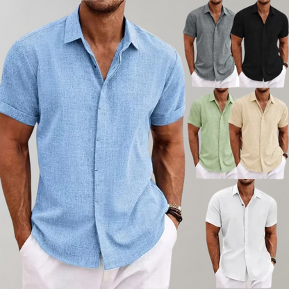 Herren-Kurzarmhemd | Knopfleiste | Kragen | Poloshirts | Sommerhemd-Chaps Herrenmode
