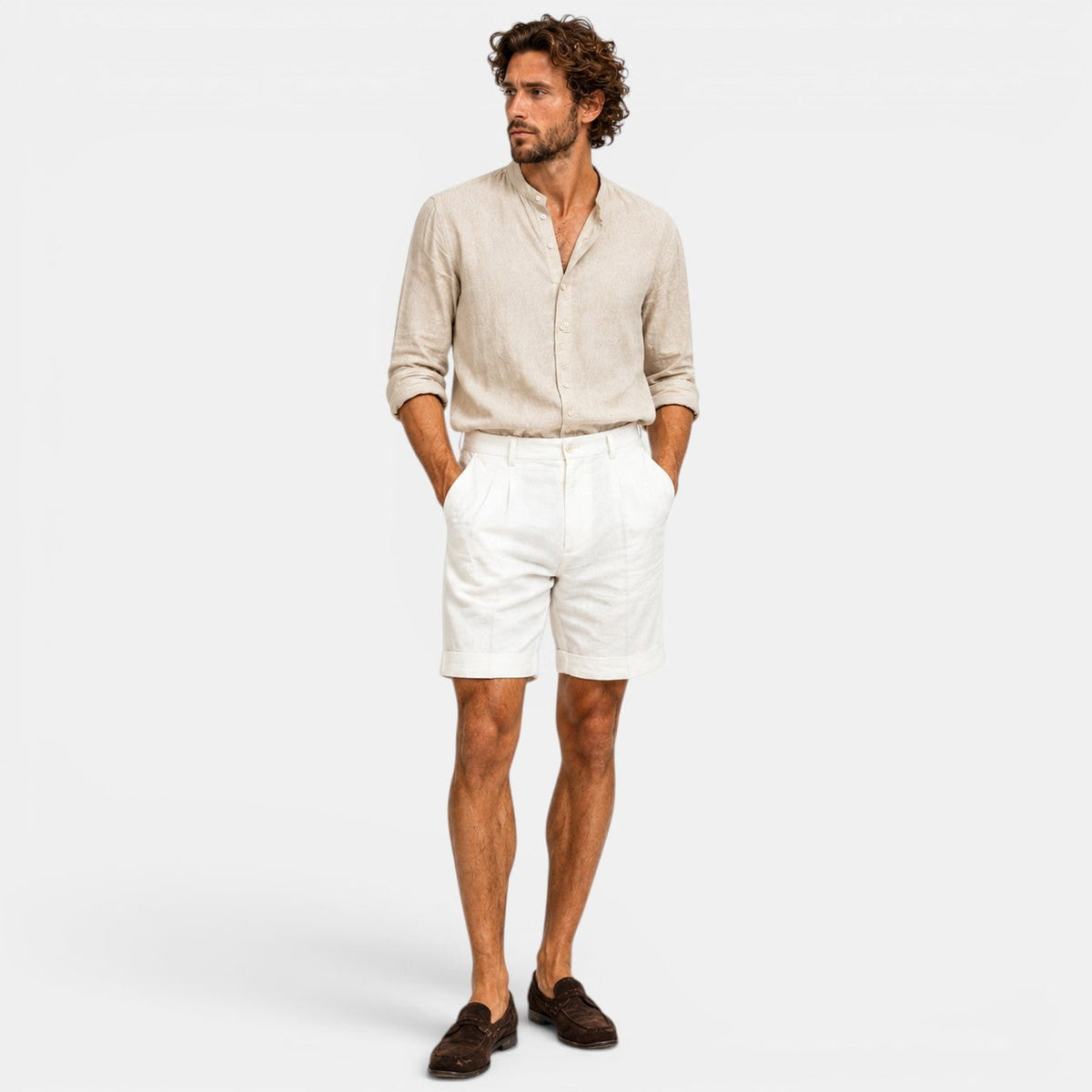 Herren Leinen Shorts | Baumwolle | Sommer | Leinen Shorts | Herren Shorts-Chaps Herrenmode