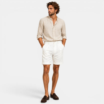 Herren Leinen Shorts | Baumwolle | Sommer | Leinen Shorts | Herren Shorts-Chaps Herrenmode
