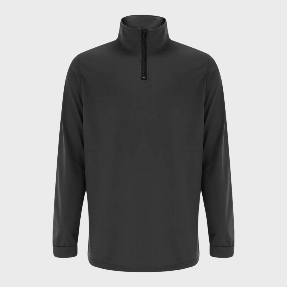 Herren-Pullover mit Viertelreißverschluss | Langarm | Pullover | Sweatshirt mit halbem Reißverschluss | Herren-Pullover mit Viertelreißverschluss-Chaps Herrenmode