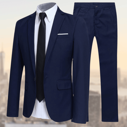 Herrenanzug | Maßgeschneidert | Stilvoll | Anzugsjacke | Anzugshose-Dunkelblau-S-Chaps Herrenmode