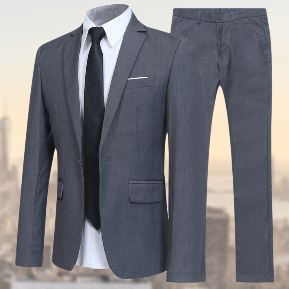 Herrenanzug | Maßgeschneidert | Stilvoll | Anzugsjacke | Anzugshose-Grau-S-Chaps Herrenmode