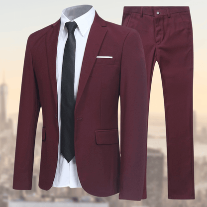 Herrenanzug | Maßgeschneidert | Stilvoll | Anzugsjacke | Anzugshose-Rot-S-Chaps Herrenmode