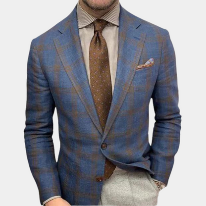 Herrenblazer | Stilvoll | Einreihig | Anzugjacke | Herrenbekleidung-Blau-M-Chaps Herrenmode