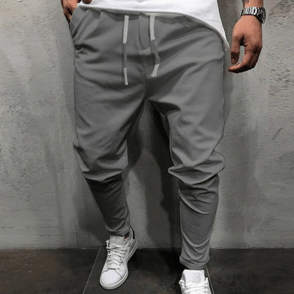 Herrenhosen | Drawstring | Bequem | Baggy Pants | Jogger-Grau-S-Chaps Herrenmode