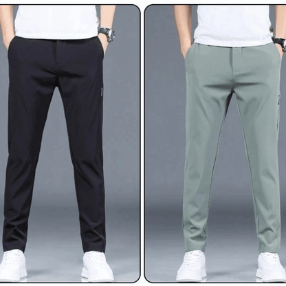 Herrenhosen – elastischer Bund – schmale Passform – Freizeithosen – Stretchhosen-Chaps Herrenmode