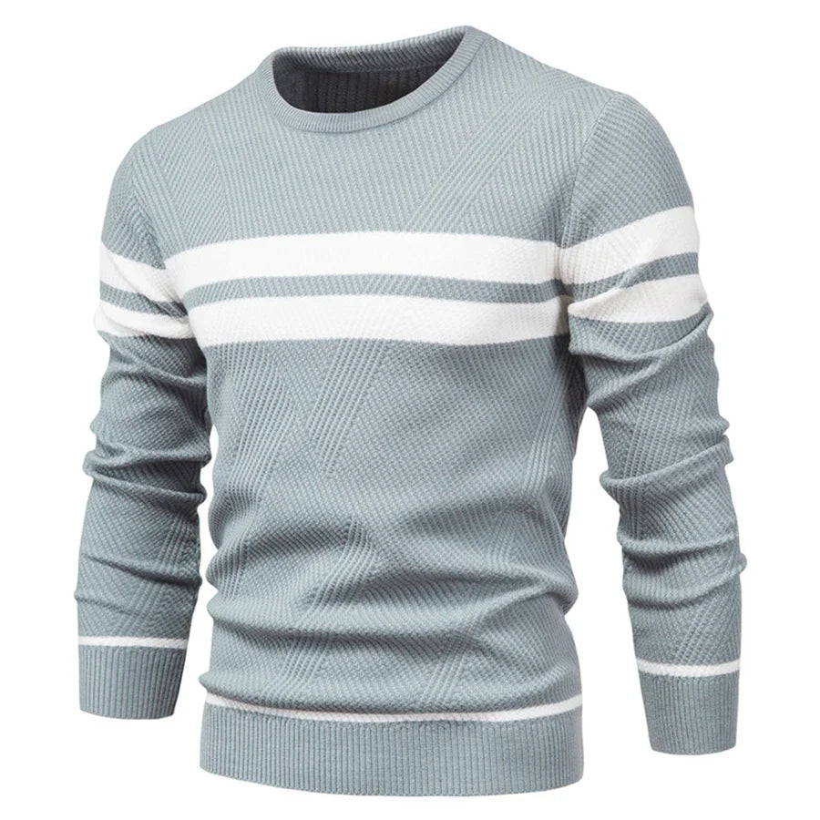 Herrenpullover – Strickpullover mit Rundhalsausschnitt-Chaps Herrenmode