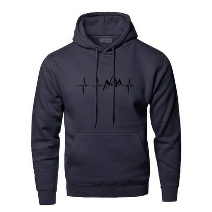 Hoodie | Lässig | Kängurutasche | Pullover-Hoodie | Herren-Hoodie-Blau-S-Chaps Herrenmode