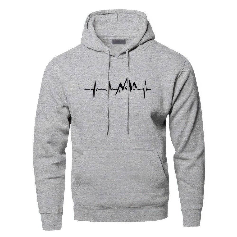 Hoodie | Lässig | Kängurutasche | Pullover-Hoodie | Herren-Hoodie-Grau-S-Chaps Herrenmode
