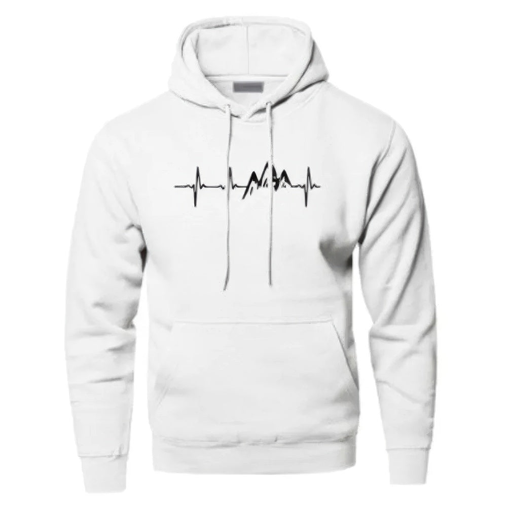 Hoodie | Lässig | Kängurutasche | Pullover-Hoodie | Herren-Hoodie-Weiß-S-Chaps Herrenmode