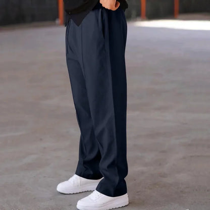 Hose mit Kordelzug – Lässige Hose mit geradem Bein für Männer-Chaps Herrenmode