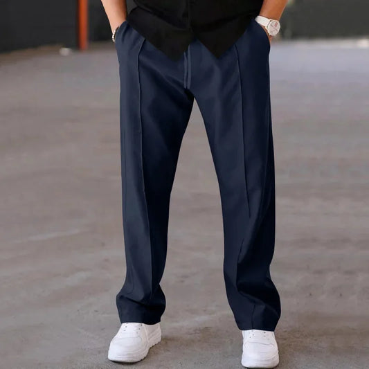 Hose mit Kordelzug – Lässige Hose mit geradem Bein für Männer-Chaps Herrenmode