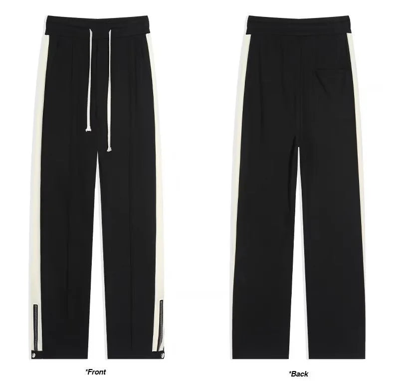 Hose mit geradem Bein – Kordelzug – Baumwolle – Retro-Trainingshose – Herrenhose-Chaps Herrenmode