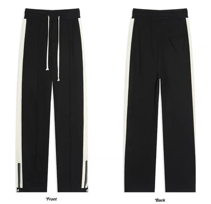 Hose mit geradem Bein – Kordelzug – Baumwolle – Retro-Trainingshose – Herrenhose-Chaps Herrenmode