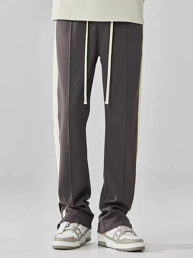 Hose mit geradem Bein – Kordelzug – Baumwolle – Retro-Trainingshose – Herrenhose-Chaps Herrenmode