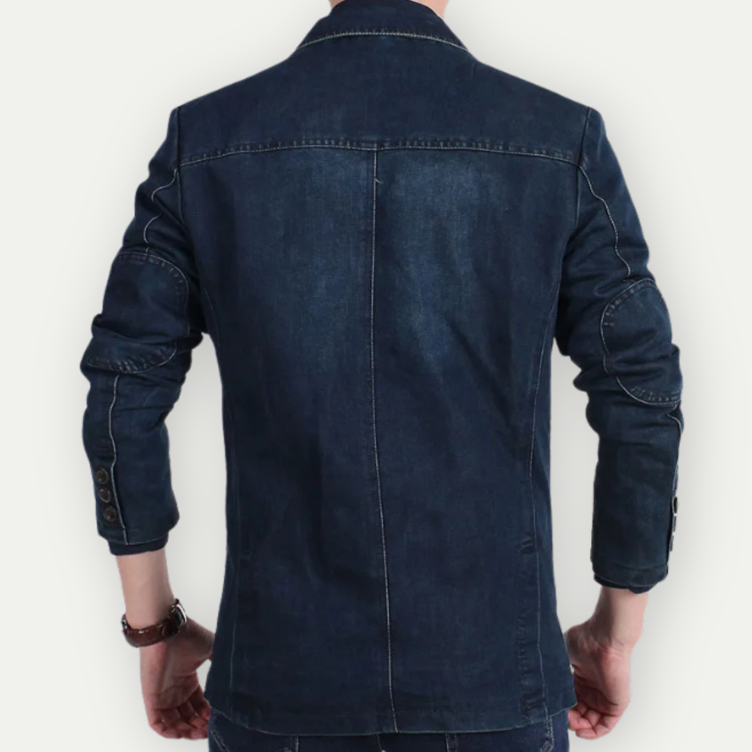 Jeansblazer – schmale Passform – mit Knöpfen – Blazerjacke – Herrenblazer-Chaps Herrenmode