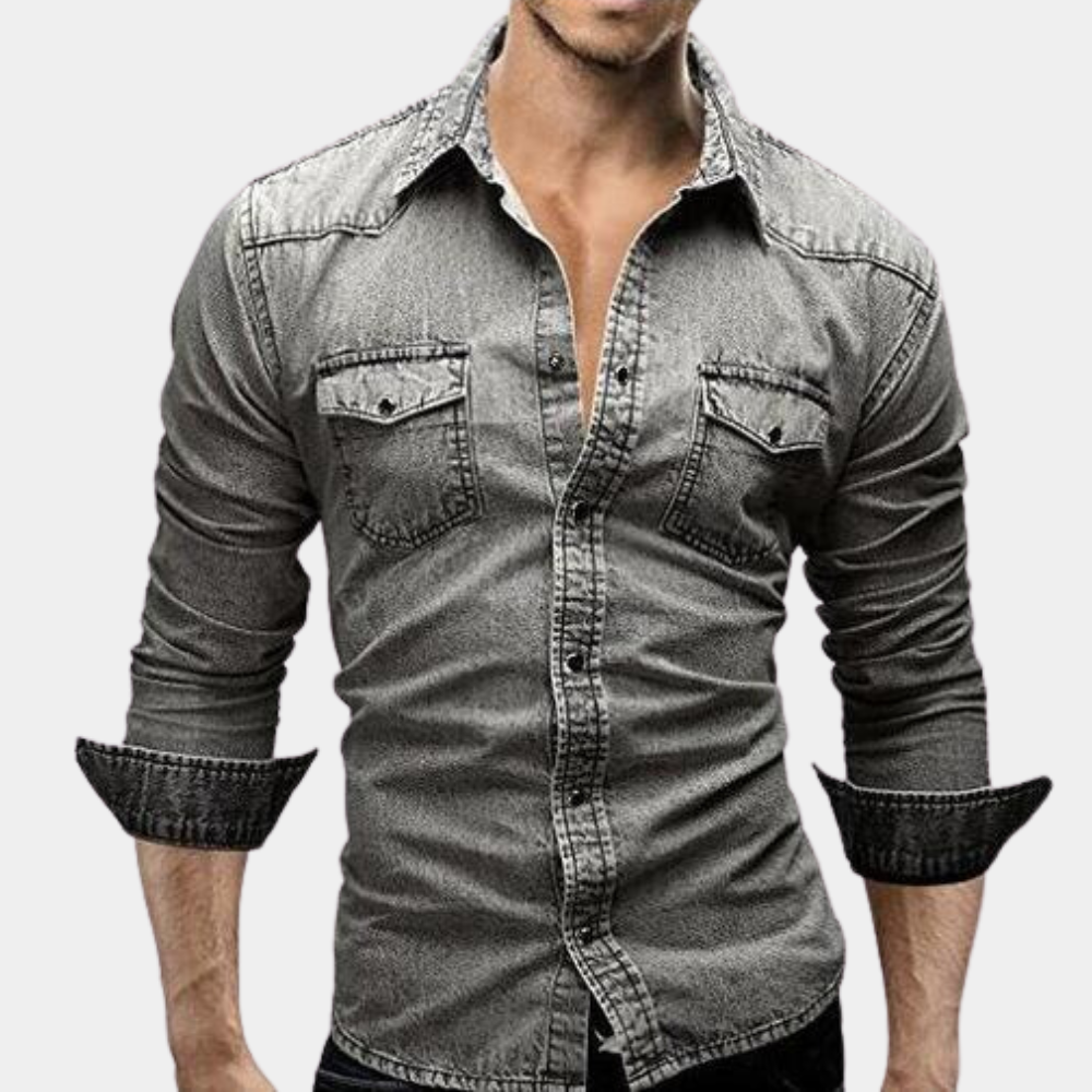 Jeanshemd - Slim Fit - Long Sleeve - Buttoned Up Shirt - Men's Shirts-Chaps Herrenmode